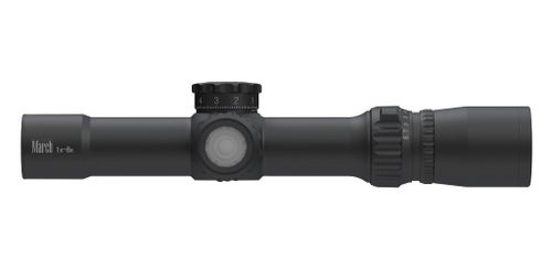 Оптический прицел March-F 1-8x24, сетка FMC-1, FFP, 30мм, подсветка красная, SF параллакс, поправки 0.1Mil, 560г