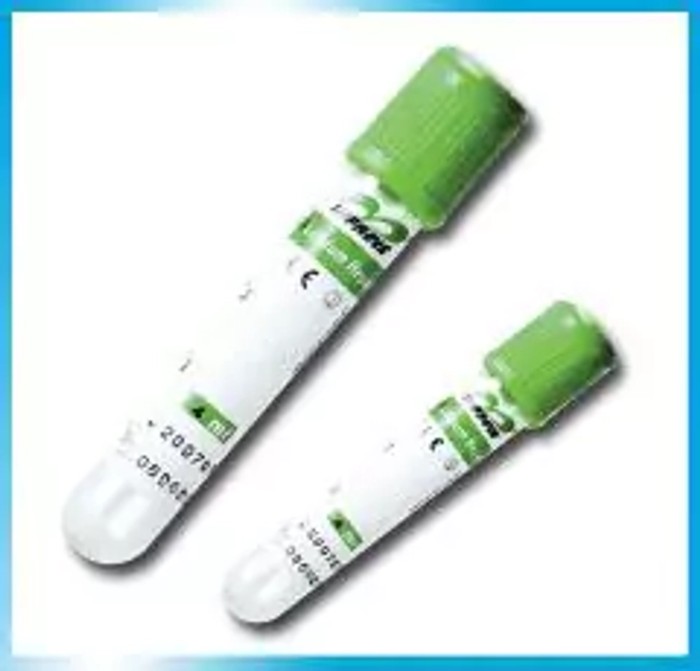 Пробирка "IMPROVACUTER" для исследования плазмы с натрий-гепарином и гелем  9мл, 16х100мм