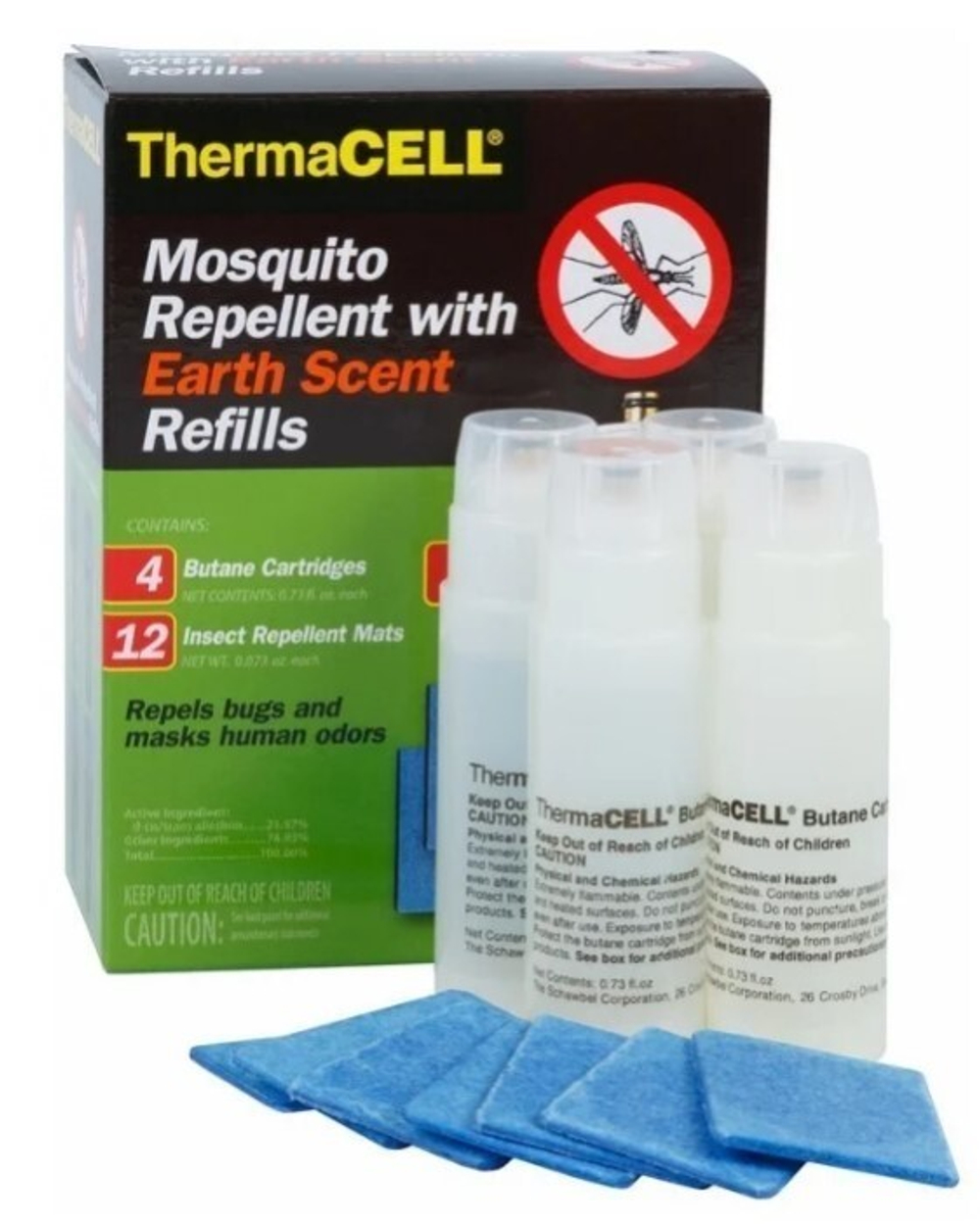 Набор запасной Thermacell E4 с запахом земли (4 катриджа, 12 пластин)
