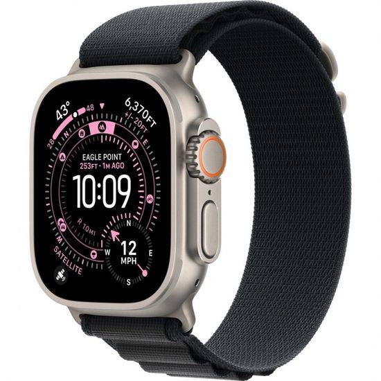 Умные часы Apple Watch Ultra 3 49 мм Natural Titanium Alpine Loop Черный