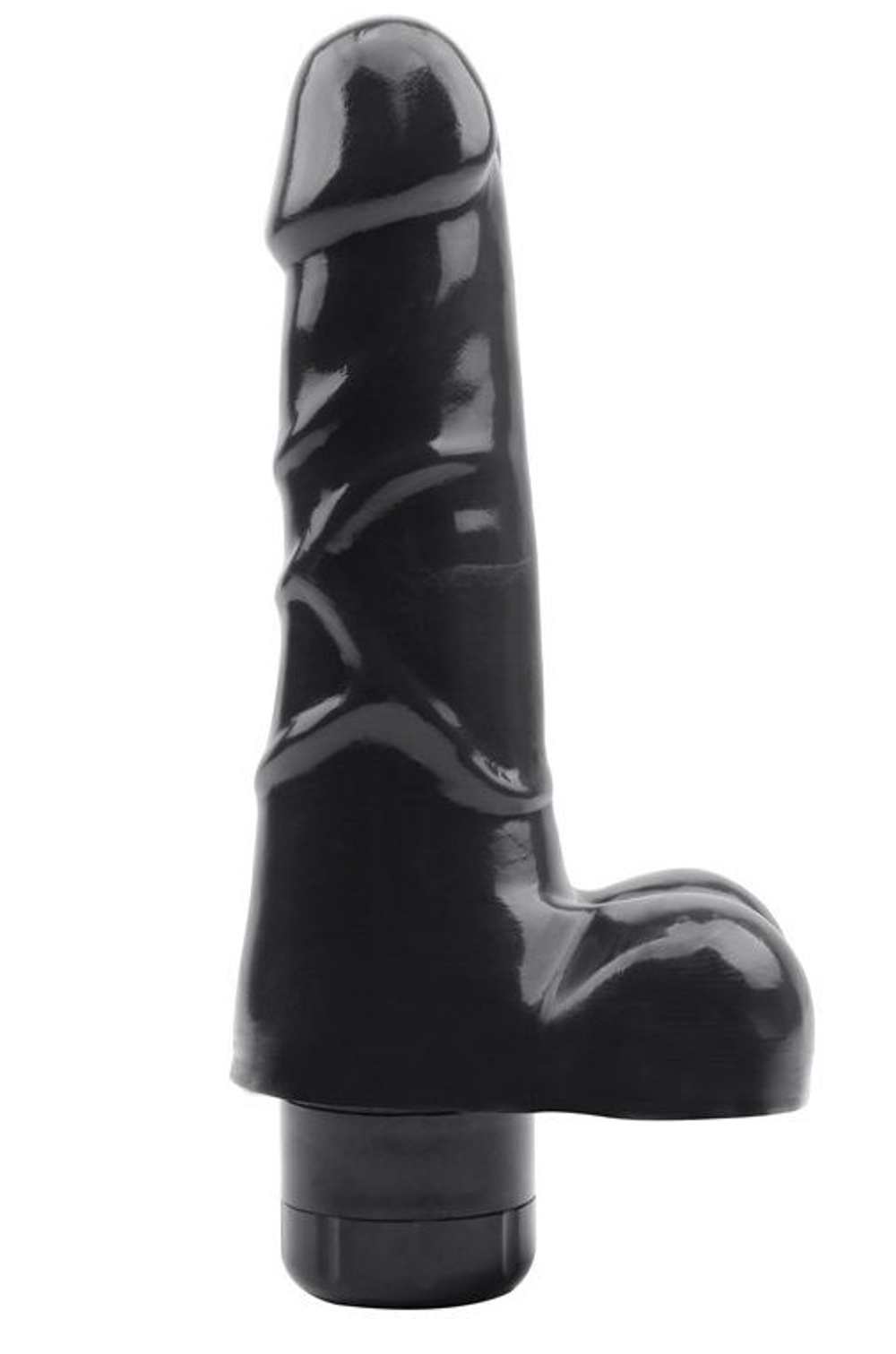 Черный вибратор-реалистик Verve Vibe Cock - 19 см. (Цвет: черный)