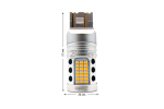 Светодиодная автомобильная LED лампа TaKiMi Premium W21W Orange CANBUS 12/24V