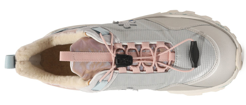 Premiata Cross-D серые с розовым с мехом