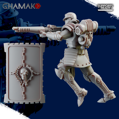 Adeptus Mechanicus Skitarii Gatekeepers Squad Скитарий страж врат №3 с ружьём (без щита)миниатюра для dnd, днд, pathfinder, фентези, Настольная игра, НРИ, Варгейм, РПГ