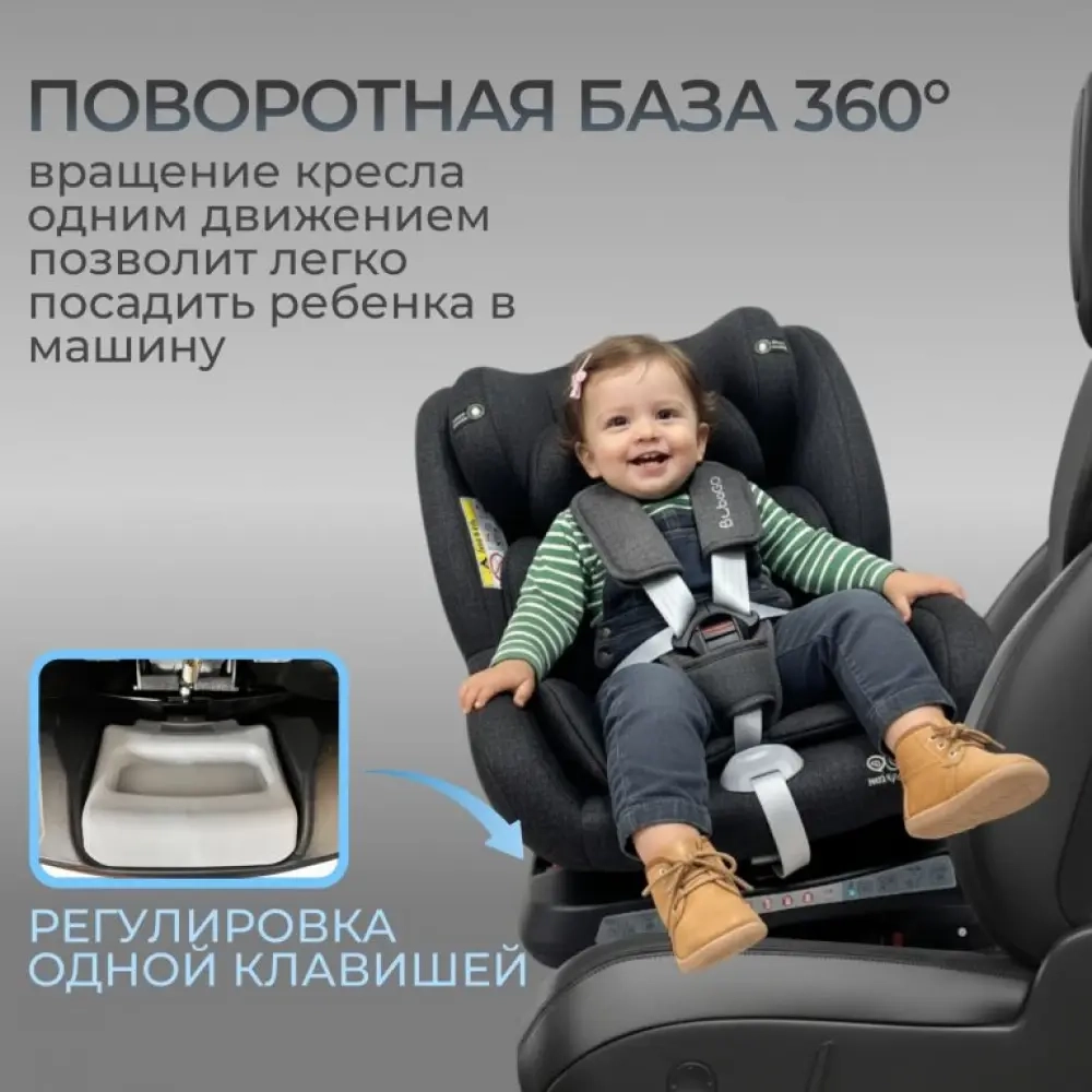 Автокресло Bubago Aspid / BG 170-2 (серый)