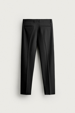 ZARA КОСТЮМНЫЕ БРЮКИ COMFORT, ЧЕРНЫЙ