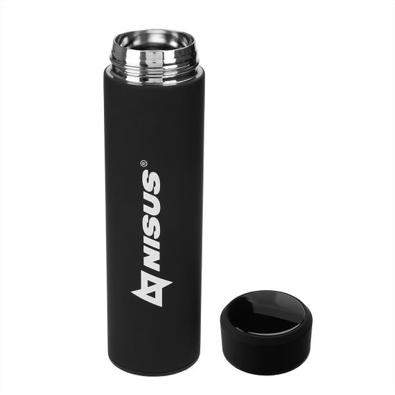 Термос NISUS 450ML N.TM-049-B с термодатчиком черный