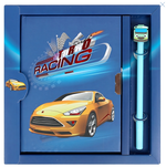 Блокнот 13,5*18 см 50л. с замком "Turbo Racing" с ручкой (Darvish)