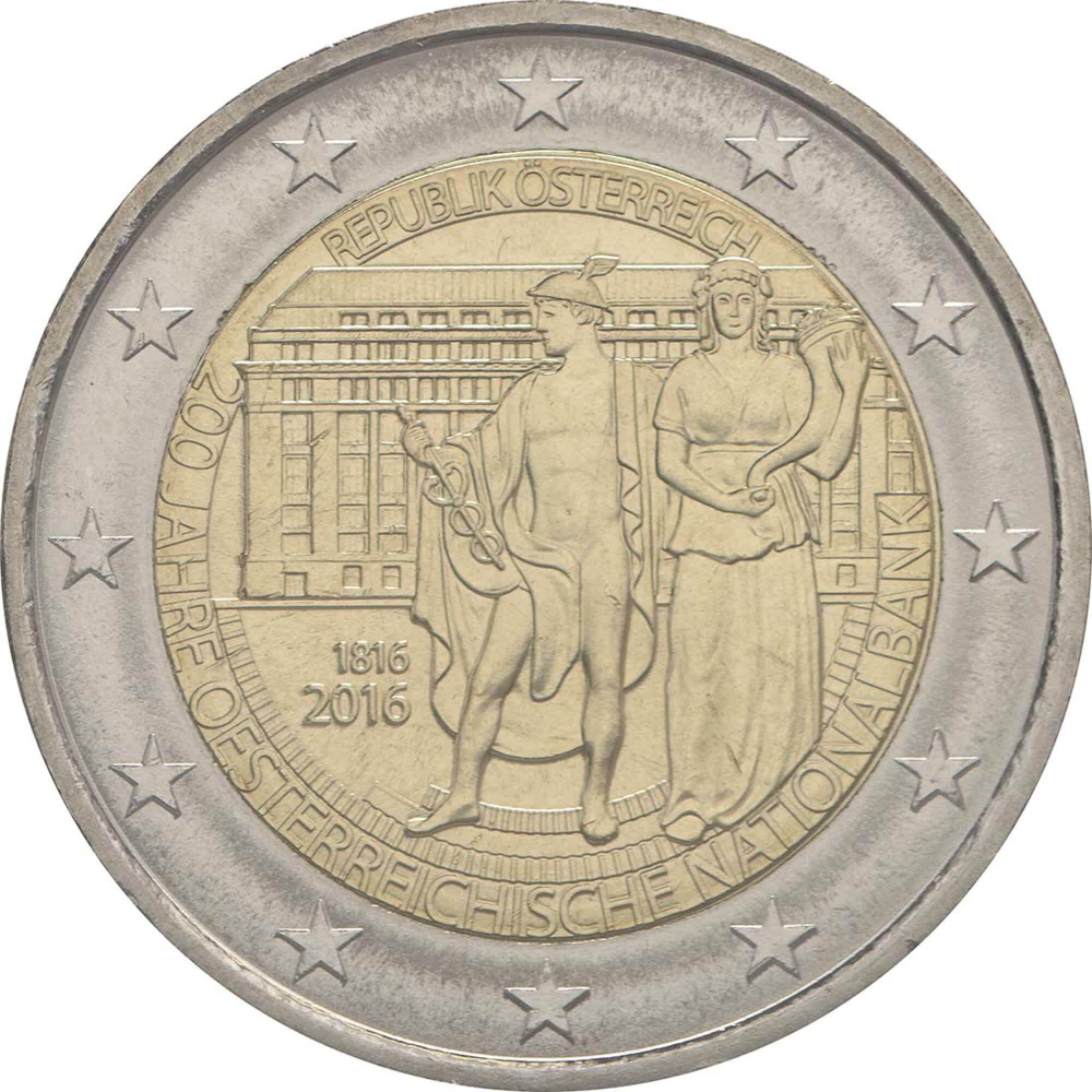 АВСТРИЯ, 2016, 2 ЕВРО [БИМЕТАЛЛ] [UNC]