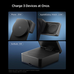 Док-станция Spigen EF323MQ 3в1 MAGNETIC Magsafe WIRELESS CHARGER 25W QI2.2 BLACK