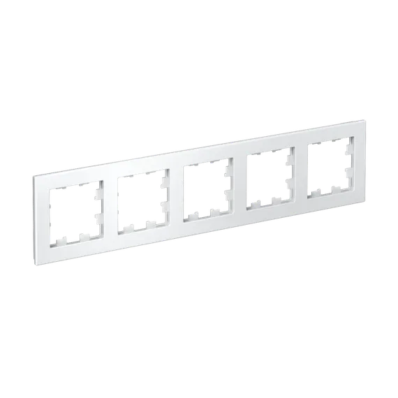 Рамка пластиковая на 5 постов универсальная Systeme Electric AtlasDesign Белый ATN000105