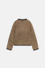 КАРДИГАН С НЕОБРАБОТАННЫМИ КРАЯМИ И МЕТАЛЛИЗИРОВАННОЙ НИТЬЮ — ZARA