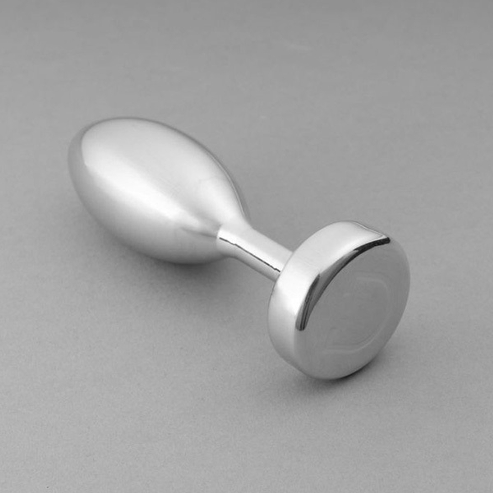 Серебристая анальная втулка 10,5см Doxy Butt Plug Smooth DXBPSSM