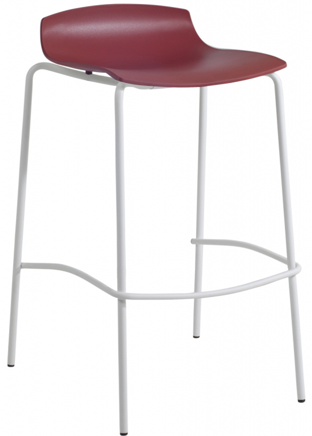 Табурет пластиковый барный Papatya X-Treme BSS Pro, белый, кирпично-красный