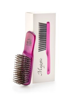 Расческа Majestic Scalp Brush фуксия (дорожная версия)