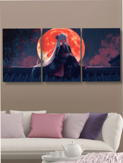 Картина Ночная луна модульная 50x70см 3шт.