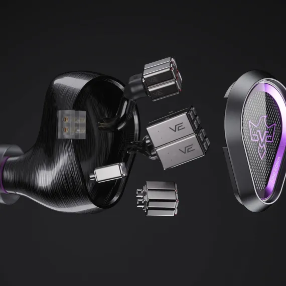 Vision Ears Phoenix Final Edition Dark Gray Violet