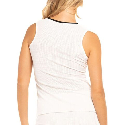 Женский топ теннисный Lucky in Love Core Whites Mesh Love Tank - white/black