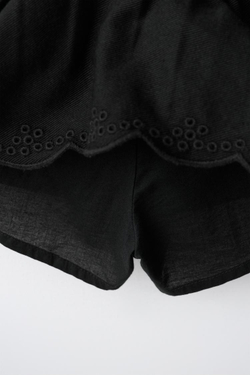 ZARA БАРХАТНАЯ ЮБКА С ЗАКЛЕПКАМИ, ЧЕРНЫЙ