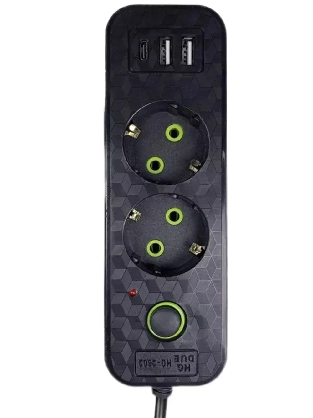 Сетевой удлинитель HG-7502 2 гнезда 1TypeC+2USB 5м