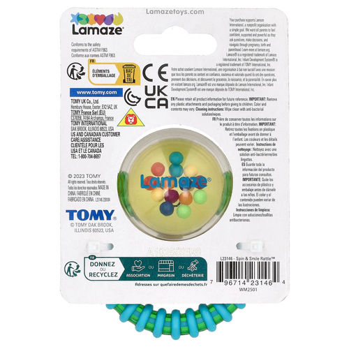 Lamaze, spin & Smile Rattle, погремушка для детей от 0 месяцев, 1 шт.