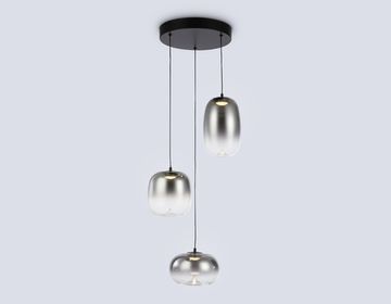 Подвесной светодиодный светильник 12W 3000K LH11099/3 BK/SM чёрный/дымчатый High Light Modern Ambrella