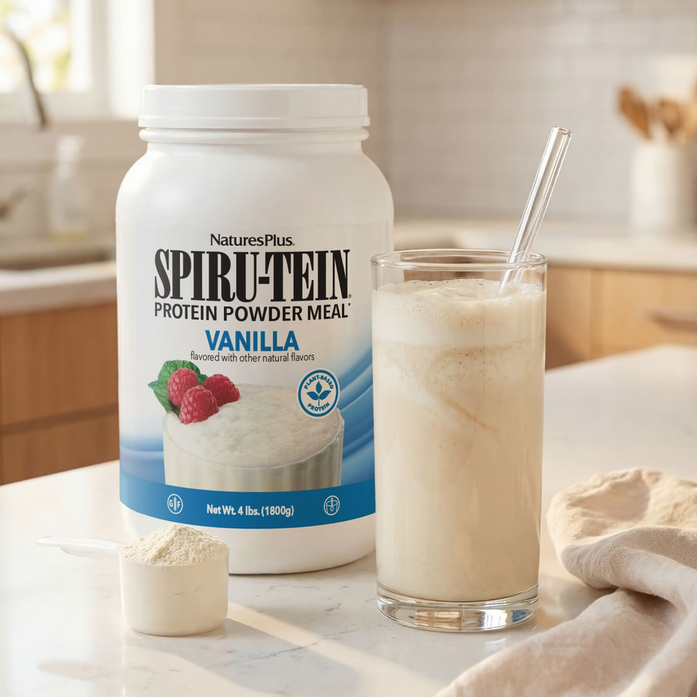 NaturesPlus, Spiru-Tein®, протеиновый порошок, со вкусом ванили, 1800 г (4 фунта)
