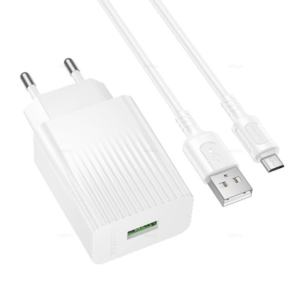 Зарядное устройство для Micro-USB Borofone BAS72A QC3.0 (white)