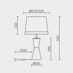 Настольный светильник MODELUX ML.6104.01TL BS-WH
