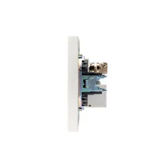 Розетка TV+RJ45 Cat 6 KRANZ Miele Strong Жемчуг KR-78-0722-4
