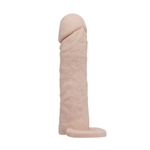 Удлиняющая насадка на пенис с фиксирующим кольцом Penis Sleeve Medium (Цвет: телесный)