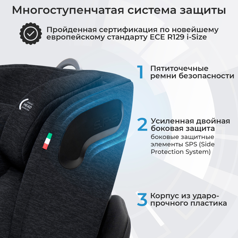 Автокресло Sweet Baby Voyager P12 Pro Black