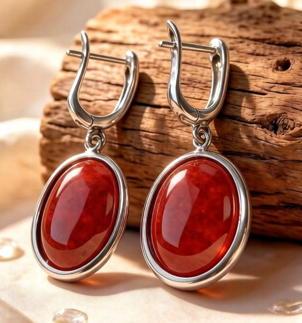 Ювелирные серьги из серебра 925 пробы