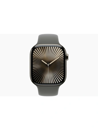 Умные часы Apple Watch Series 10 GPS + Cellular 46 мм Natural Titanium Case with Stone Grey Sport Band - M/L