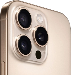 Смартфон Apple A3293 iPhone 16 Pro 256Gb бежевый титан моноблок 3G 4G 1Sim 6.3" 1206x2622 iOS 18 48Mpix 802.11 a/b/g/n/ac/ax/be NFC GPS Protect