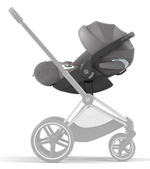 Коляска 3 в 1 Cybex Priam IV Rosegold complete и автокресло Cloud T i-Size Mirage Grey Plus Leaf Green