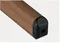 Зонт профессиональный 3х3 м с подсветкой Galileo Wood Light, имитация ироко, бордовый, бежевый