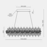 Подвесная люстра MODELUX ML.9888.1200 GD