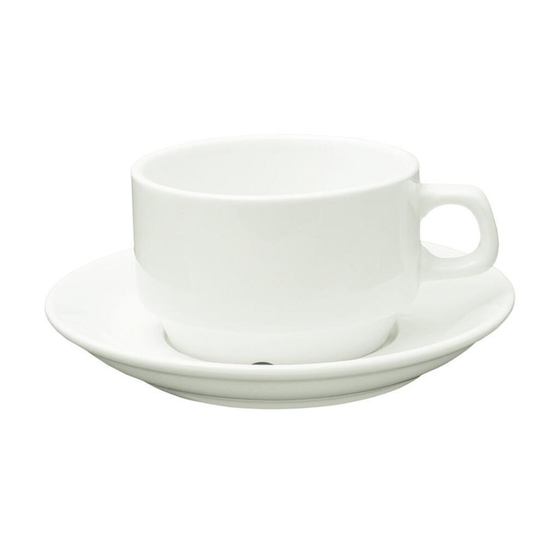 Кофейная пара 100 мл белая d 7,5 см h4,5 см фарфор Stackable P.L. Proff Cuisine [6]