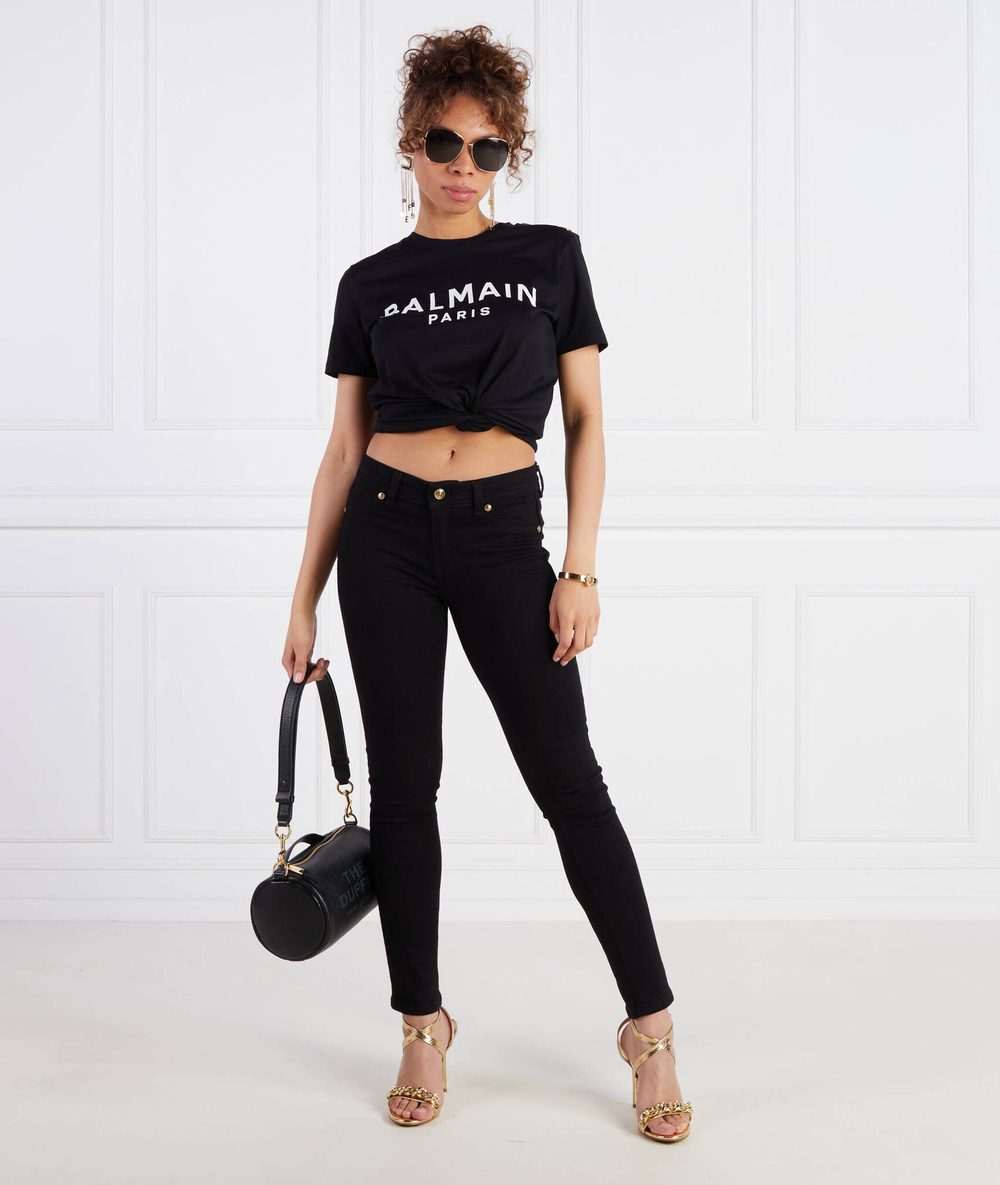 Футболка PRINTED Balmain - черный(BF1EF005 BB02)