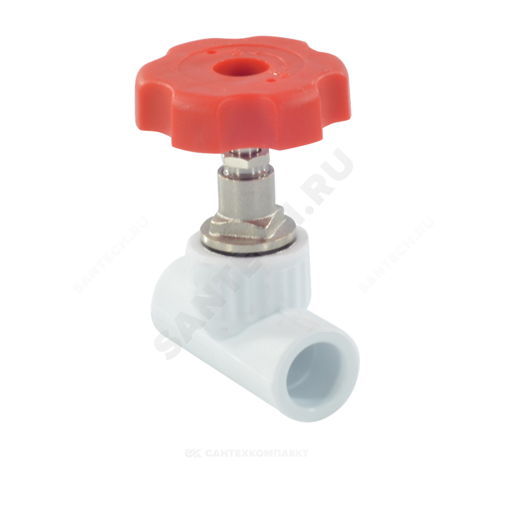 Клапан (вентиль) PP-R запорный белый Дн 32х90гр внутренняя пайка VALFEX 10146032