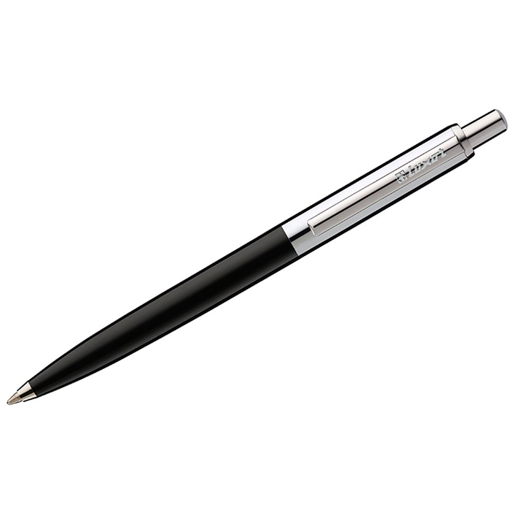 Ручка шариковая автоматическая Luxor Star, синяя, 1.0мм, корпус черный/хром
