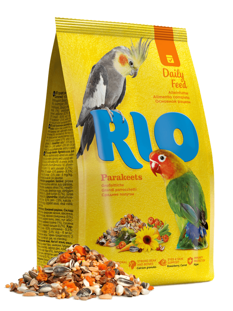Корм RIO для средних попугаев основной рацион, 1 кг