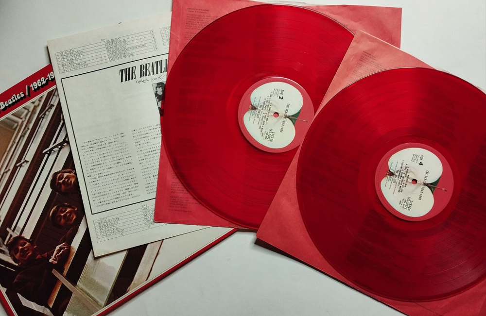 Винтажная виниловая пластинка LP Сборник The Beatles 1962 1966 2LP (Japan 1978) (Red Vinyl)