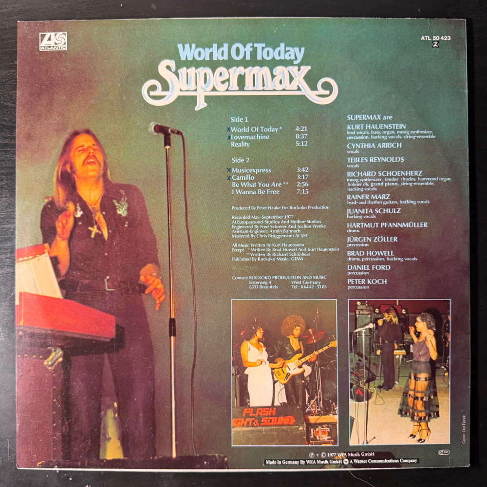 Supermax ‎– World Of Today (Германия 1977г.)