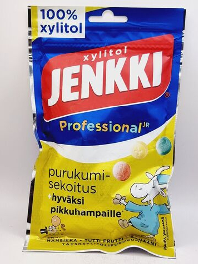 Жевательная резинка Jenkki Professional Chewing Gum Mix с ксилитом 75 г (из Финляндии)