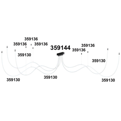 359144 KONST NT23 086 черный База для накладного монтажа светильников 359128-359133 IP20 70-200W 170-265V RAMO
