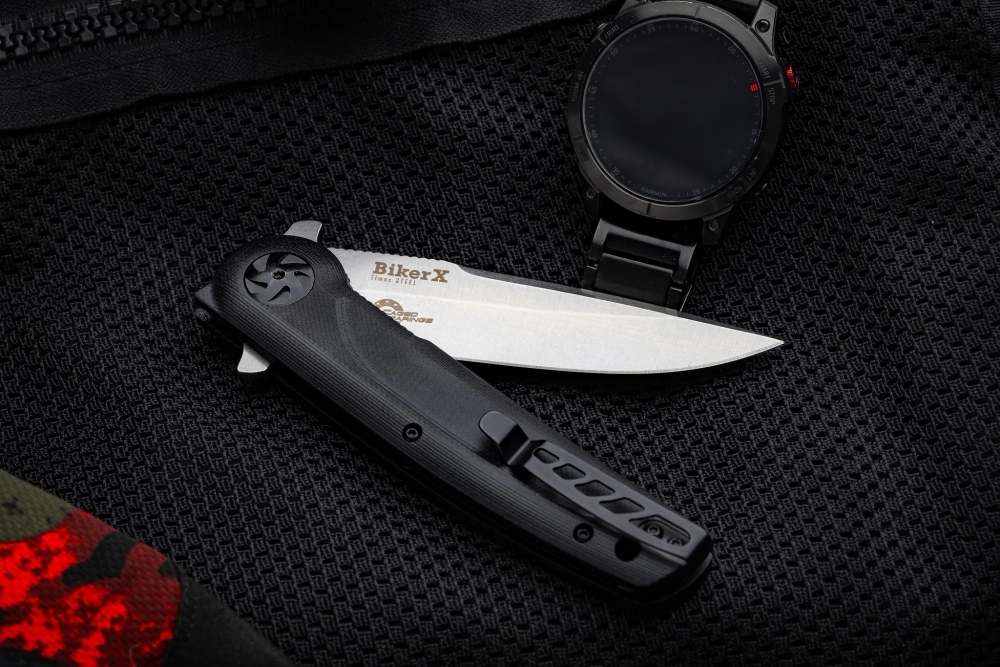 Складной нож Biker X Elmax (Cryo) StoneWash