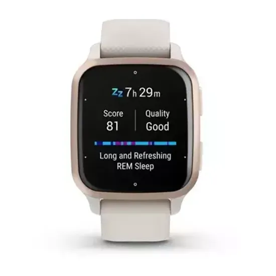 Смарт-часы Garmin VENU SQ 2 Music Edition Peach Gold Bezel with Ivory Case and Silicone Band 010-02700-11