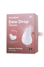 Белый вибромассажер в форме капли Dew Drop (Цвет: белый)